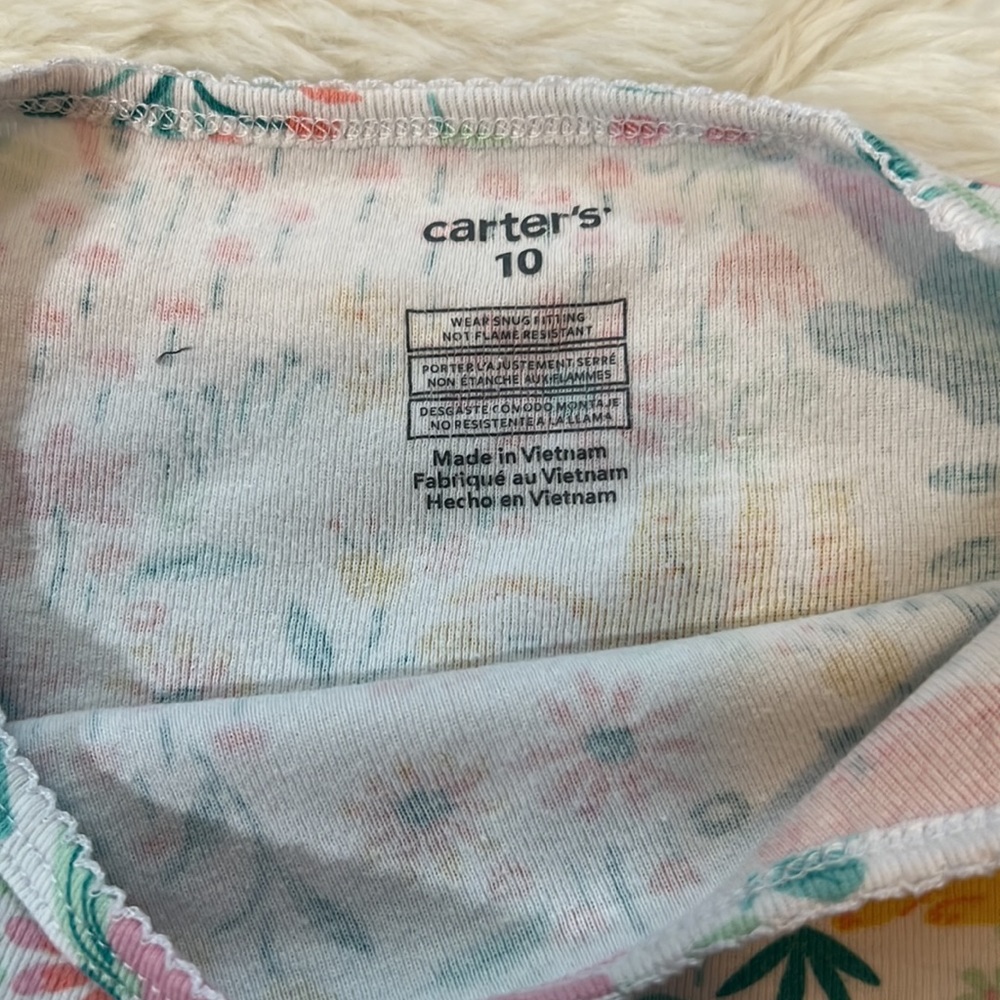Girls Size 10 Carter’s Pajama Set - Picture 3 of 3